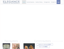 Tablet Screenshot of eleganceauction.com